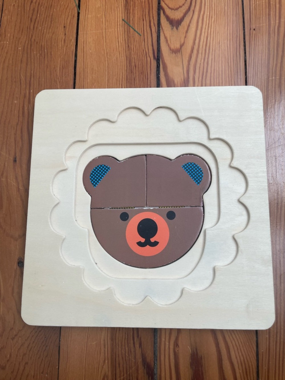 Animal Faces 4 Layer Wood Puzzle by Mudpuppy - Picture 3 of 5